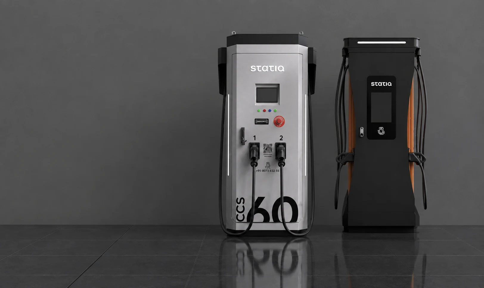 Statiq DC fast chargers side by side